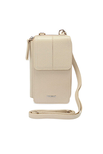 Tergan Bej Hakiki Deri Kadın Omuz Çantası - S25Y1BC80438-B19