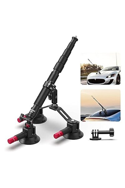 NEEWER Suport auto 2 în 1 cu ventuză pentru cameră și telefon, rotație la 360 de grade, tijă telescopică