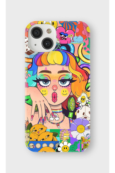 lelia حافظة هاتف شفافة متوافقة مع iPhone 14 مطبوع |   المجموعة: كروماتيكا أورا