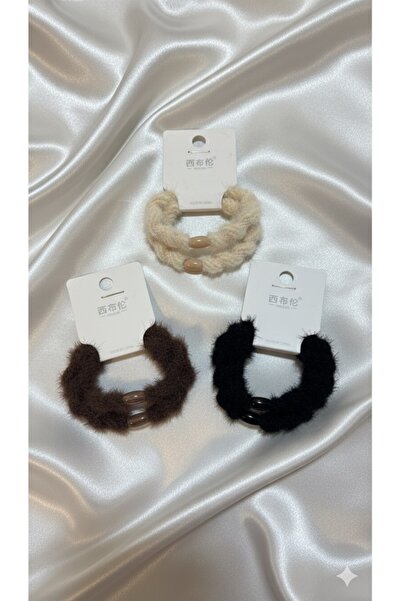 Store 6 Pieces Plush Furry Rubber Buckle
