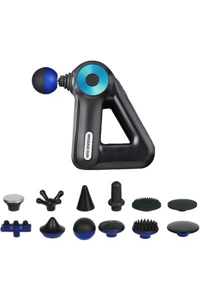 Yuwell مسدس تدليك يدوي بتقنية الطرق للأنسجة العميقة، 11 مم، 6 سرعات، 12 رأسًا