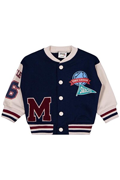 Civil Baby Printed- Embroidered 6-18 Months Cardigan - Navy Blue 9-12 Months