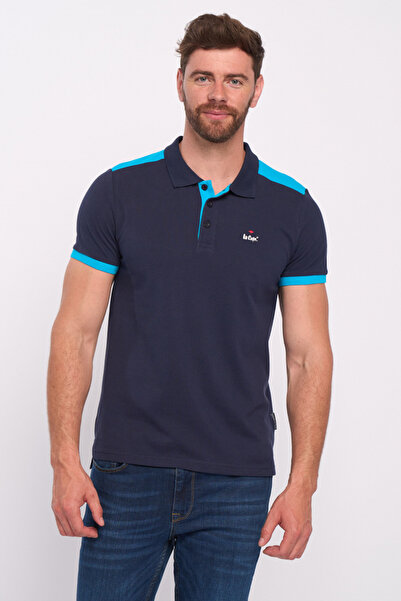 Lee Cooper Men's short sleeve polo shirt with applied logo details