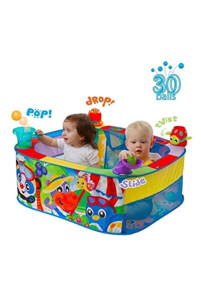 Playgro Inflatable Ball Pit Play Gym - Sensory Toy with 30 Balls, Portable & Foldable