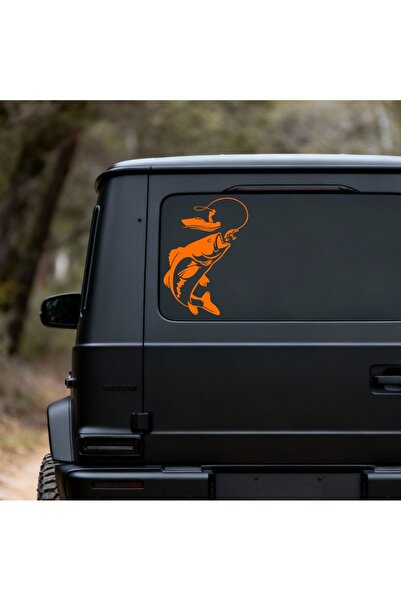 StickITsibiu Go Fishing – Autocolant Auto 4×4 Off-Road – Dimensiuni 30x22cm.