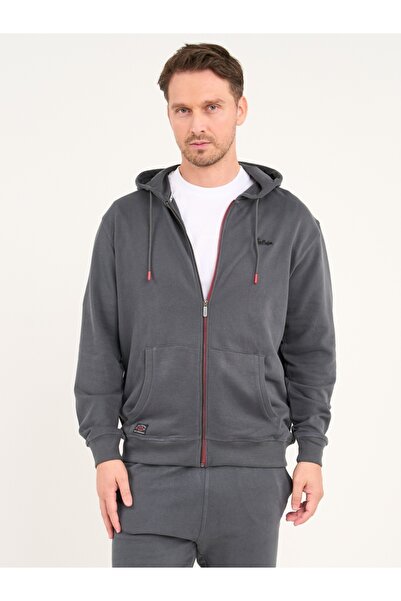 Lee Cooper Men's sweatshirt with zipper and logo details
