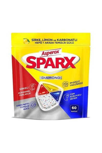 ASPEROX أقراص سباركس الكل في واحد لغسالة الأطباق - 60 قطعة