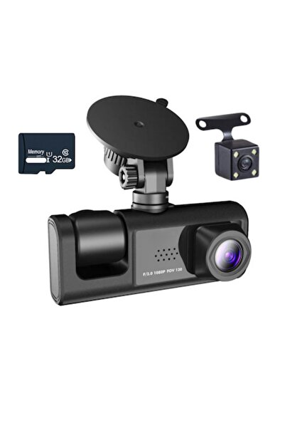 IdealTI Cameră de bord THU-55 - FHD 1920p, obiectiv triplu, unghi larg de 170°, IPS de 2", vedere nocturnă, WiFi