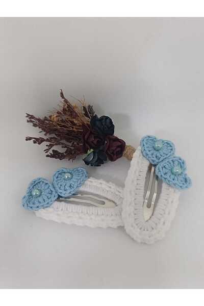 elaa aksesuar Handmade Heart Snap Knit Buckle (2 Pieces)
