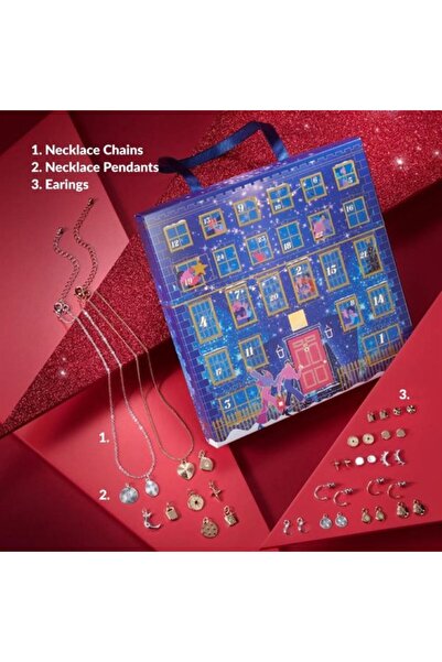 AVON Advent Calendar Jewelry with 25 pieces Scarlet