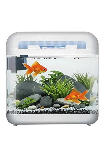 Atakan Petshop Aqua Zero ES-260 Nano Şelale Filtreli Dekoratif Akvaryum 7Lt Beyaz