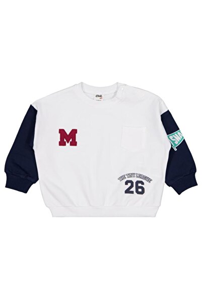 Civil Baby M Embroidery 26 Printed 6-18 Months Sweatshirt - Ecru 9-12 Months
