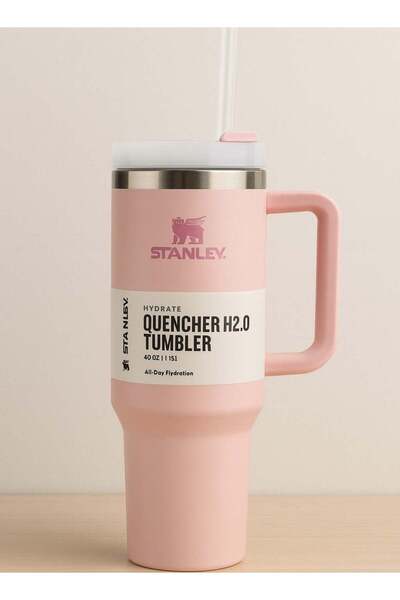 Generic Stanley 40 Oz Quencher H2.0 FlowState Stainless Steel Vacuum Insulated Tumbler (Light Pink)