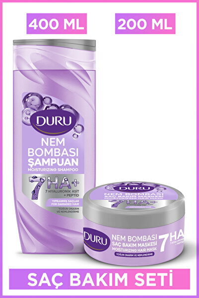 Duru Nem Bombası Yoğun Onarıcı ve Nemlendirici Şampuan & Saç Maskesi