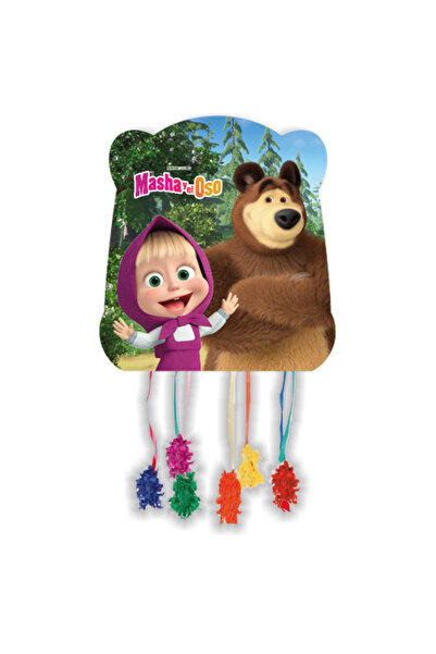 BEENsmile Pinata petrecere Masha&Ursul cu corzi 28 x 33 cm