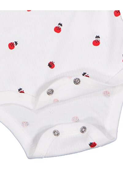 Civil Baby Ladybug Print 0-48 Months Snap-On Bodysuit - Ecru 9-12 Months