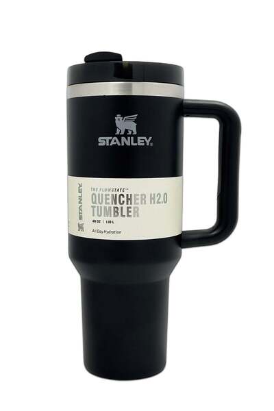 Generic Stanley Quencher H2.0 FlowState Stainless Steel Tumbler - Black (40 oz)