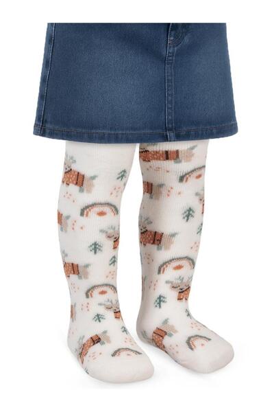 Civil Baby Deer Havlu 6-18 Months Baby Girl Pantyhose - Ecru 12 Months