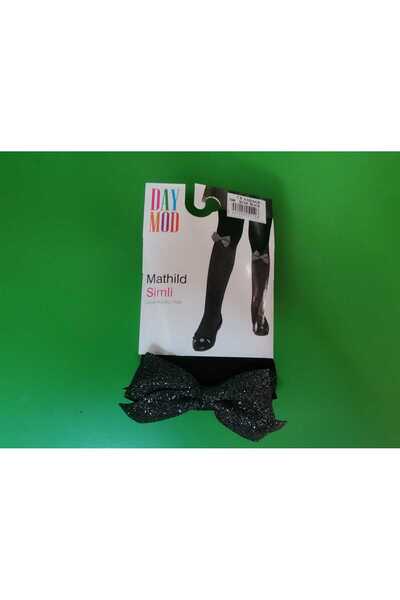 Daymod Black Tights with Bow and Glitter for Girls