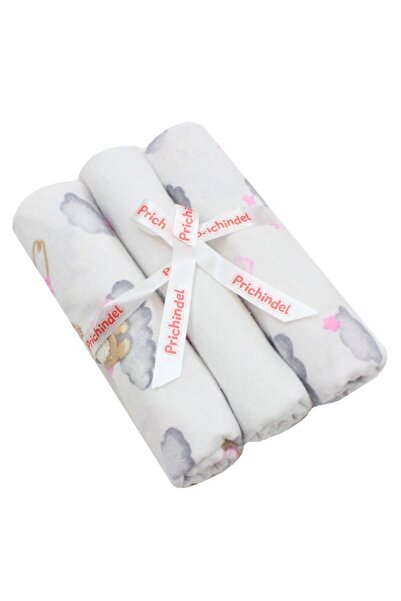 PRICHINDEL Set de 3 cârpe, koala cu stea roz, flanel de bumbac, multicolor, 8...