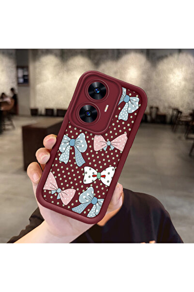 Hontinga حافظة هاتف من السيليكون الناعم متوافقة مع هاتف Realme C55 ومضادة للسقوط