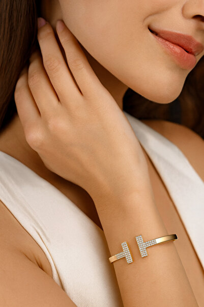 SE Jewellery Collection Selin Ersoy kadın Altın Kaplama Zirkon Taş Detaylı Çi...