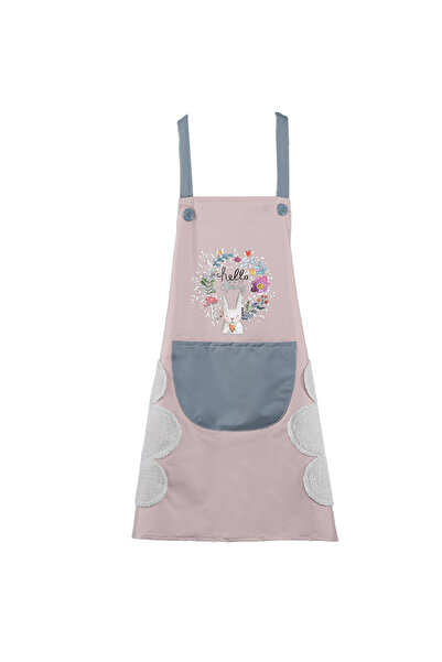 PUFO Spring Bunny kitchen apron, for cooking, universal size, pink
