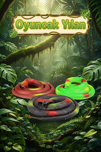 craftivio Gerçekçi Oyuncak Yılan - Esnek Dokulu Şaka Yılanı ve Maket Figür 12...