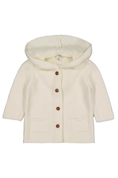 BEYBEK Hooded Cardigan with Pockets 3-12 Months - Ecru 12-18 Months