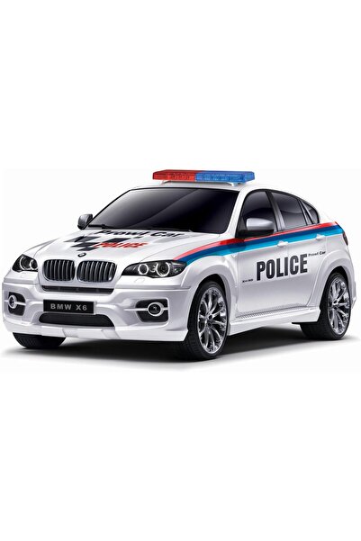 The Toys Home 1:14 BMW X6 Police RC Car - 4-Function Remote Control Patrol SU...