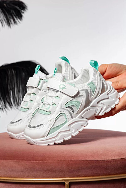 Zaira Adidasi copii verzi din piele ecologica Selin #21372 - 36