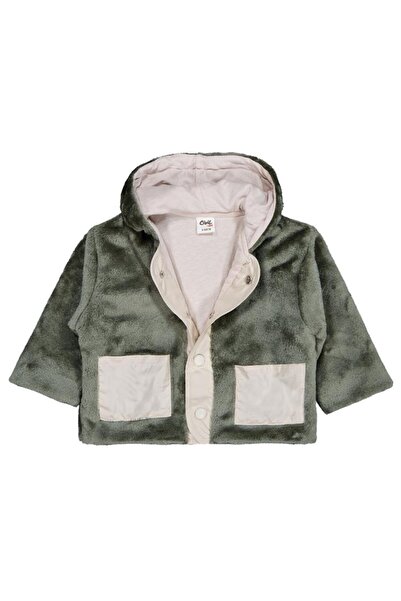 Civil Baby Hooded 6-18 Months Cardigan - Khaki 9-12 Months