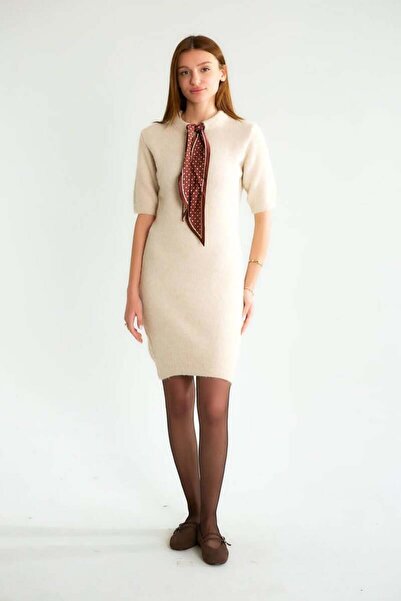 Robin 95156 Scarf Knitwear Sweater Stone