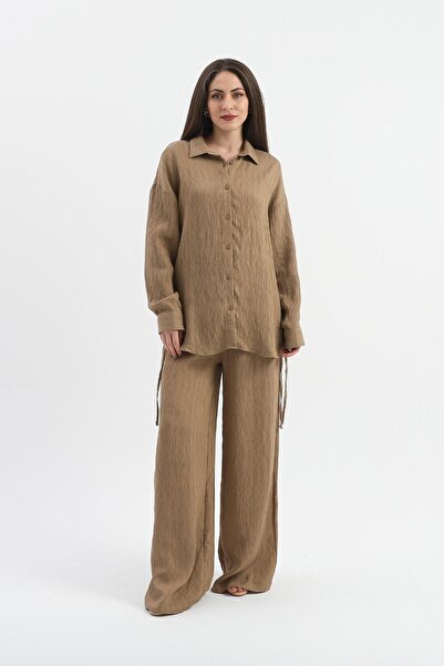 VELİZADE قميص طويل من قماش الفسكوز المطاطي طراز كونفور موديل قصة فضفاضة قميص ...