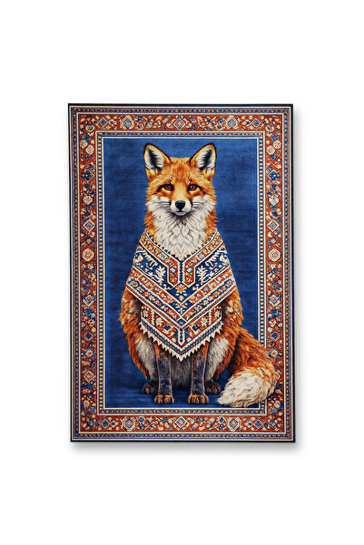 Rugs Modern Halı SDT Tilki Temalı Desenli Dokuma Taban Modern Dekoratif Halı ...