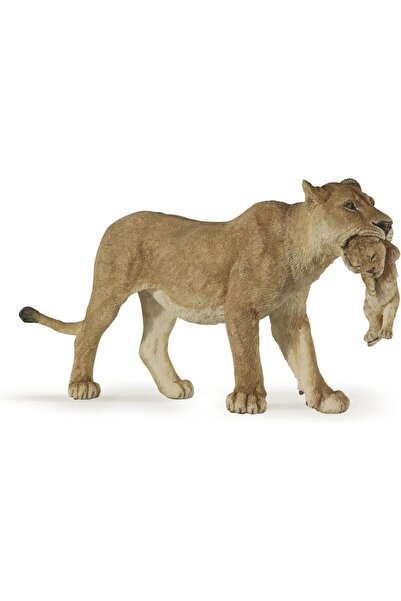 Papo تمثال من عالم الحيوانات البرية، لبؤة مع شبلها