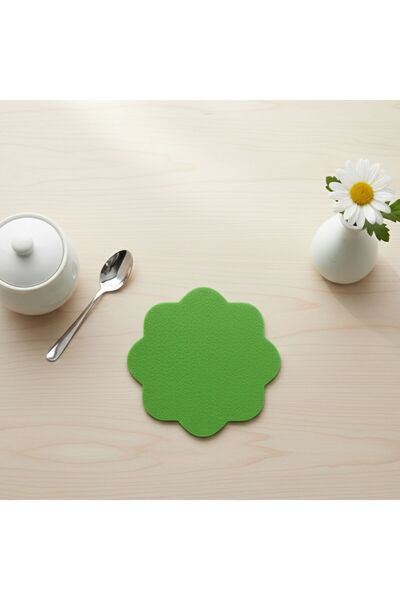Grand Fine Art Felt Coasters Set of 4 Green 10X10 cm