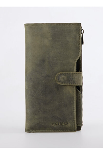 Fabrika Haki Kadın Cüzdan Frk 501 Crayz Deri Haki