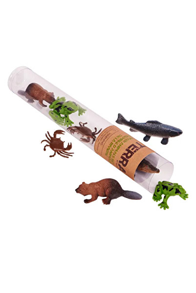 Terra مجموعة مجسمات حيوانات النهر المكونة من 8 قطع AN2888Z (للأعمار من 3 سنوا...