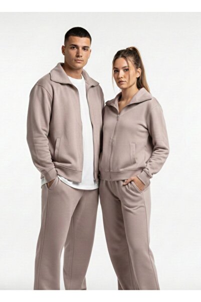 Ceylen Premium Modal φούτερ με φαρδύ γιακά με φερμουάρ