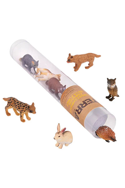 Terra مجموعة مجسمات حيوانات الغابة المكونة من 8 قطع AN2880Z (للأعمار من 3 سنو...