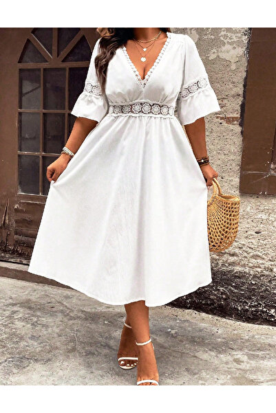 Evendi Rochie medie, Alb