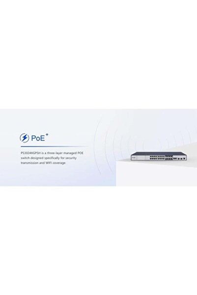 AREY TEKNOLOJİ محول شبكة FOREDGE بـ 24 منفذ POE طراز PS3024XGPSH مع 16 منفذ ج...