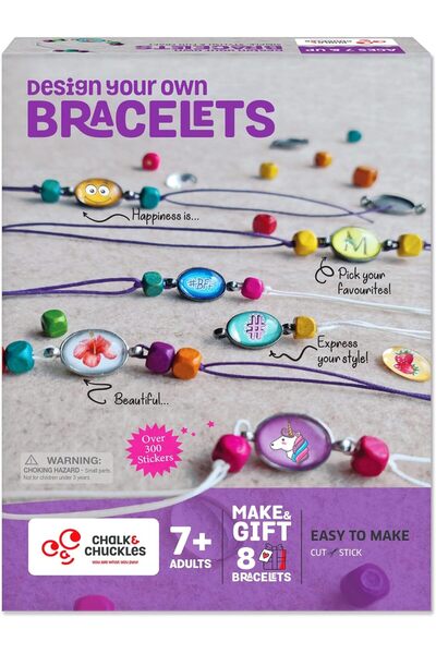 Chalk and Chuckles Bracelet Making Kit for Kids Ages 7-12 (Multicolor)