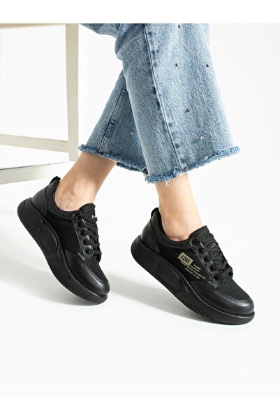 ALEMDAR AYAKKABI DESİRE Pantofi sport pentru femei Anorak negru cu șireturi