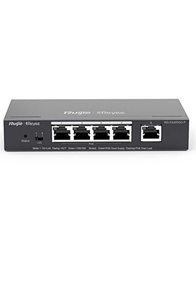 RUIJIE Rui̇ji̇e-Reyee Rg-Es205Gc-P 4Xge-1Xge Uplink Managed 54W Poe Switch