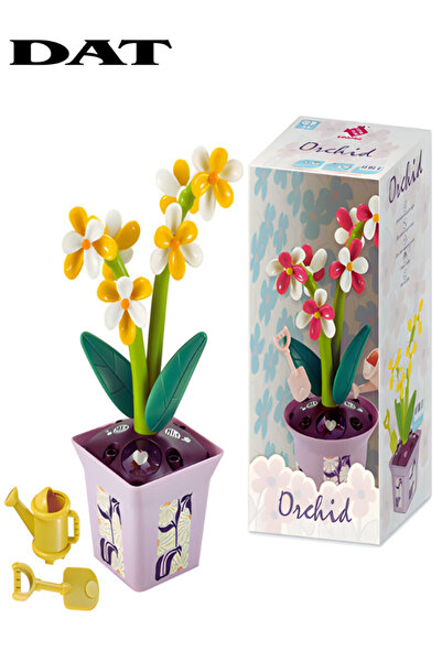 DAT لعبة وعاء زهور الأوركيد الموسيقية مع أضواء وأدوات البستنة، مجموعة بناء تع...