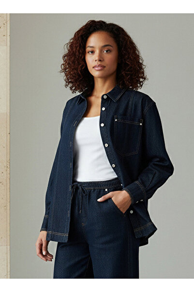 Lee Cooper Regular Fit Denim Shacket with Pocket