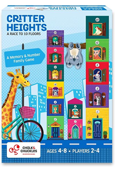 Chalk and Chuckles كريتر هايتس - لعبة لوحية للذاكرة والاستراتيجية (للأعمار من 4 إلى 8 سنوات)