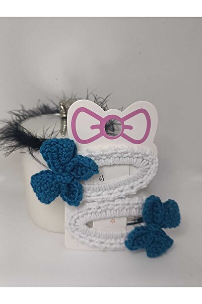 elaa aksesuar Handmade Floral Bowknot Snap Knit Buckle